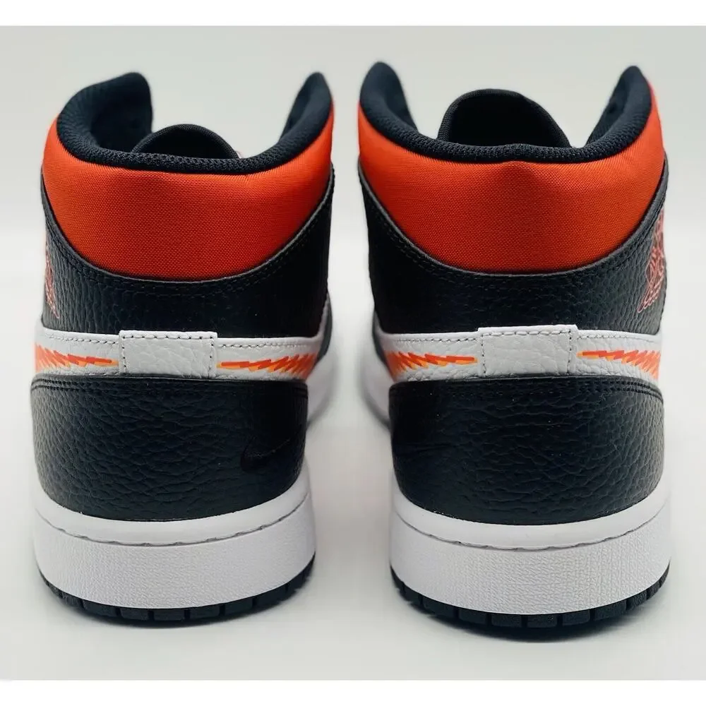 NEW Nike Air Jordan 1 Mid Zig Zag Swoosh Team Orange DN4929-100 Men’s Size Multi